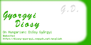 gyorgyi diosy business card
